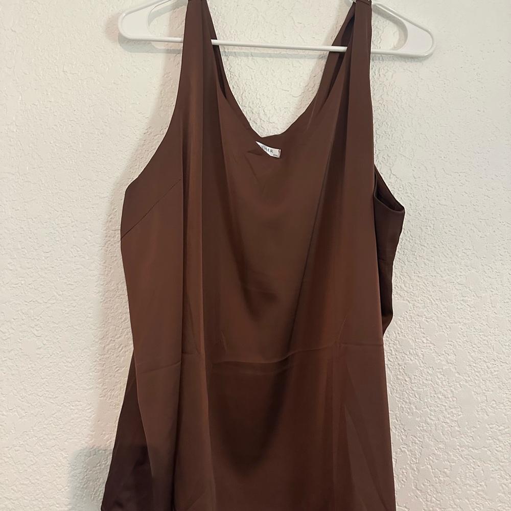 Elegant Brown Sleeveless Top